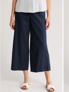 NWT Vince Linen Blend Crop Wide Leg Pants